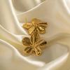Nieuwe Trendy Roestvrij Staal Vlinder Stud Oorbellen Bedel 18K Goud Verguld Hoge Kwaliteit Statement Waterdichte Sieraden Cadeau