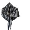 Cross-Border Wool Striped Shawl Enlarged Autumn And Winter Warm Triangle Scarf Knitted Women'S Knotted Shoulder Scarf