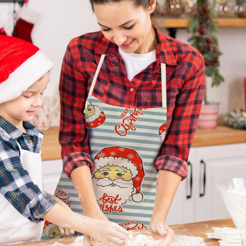 Nieuwjaar 2026 Linnen Kerstkabouters Schort Kerstdecoraties Voor Thuis Kerst Keukenaccessoires Natal Navidad 2026 Noel Decor