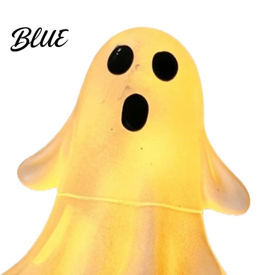 Desktop Night Light for Halloween Party Cute Ghost LED Decorative Light Christmas Tree Topper with Warm Soft Durable Resin Decoration Holidays Glow