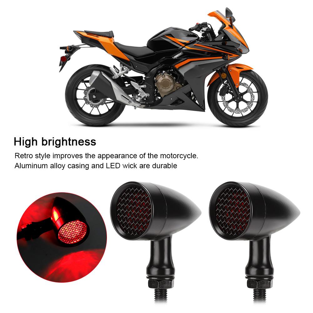 Motorcycle Retro Style Bullet LED Turn Signal Indicator Lamp Fit for Honda