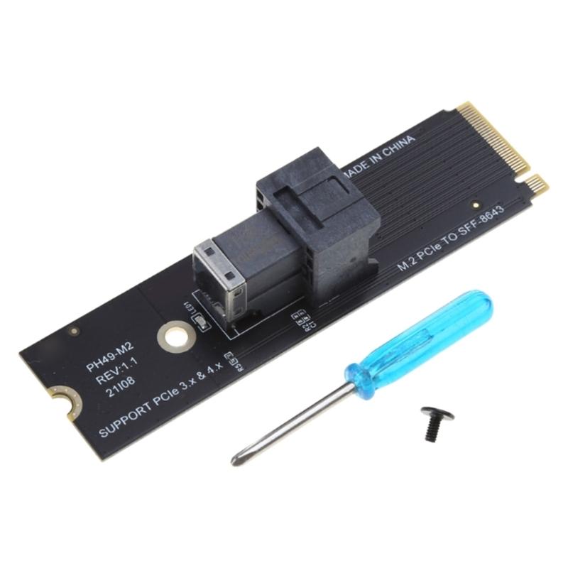 

M.2 PCIE to SFF-8643 NVME Host Controller PCIe Expansion Card SFF-8643 Hard Disk Adapter Card for PC Desktop Accessories 1