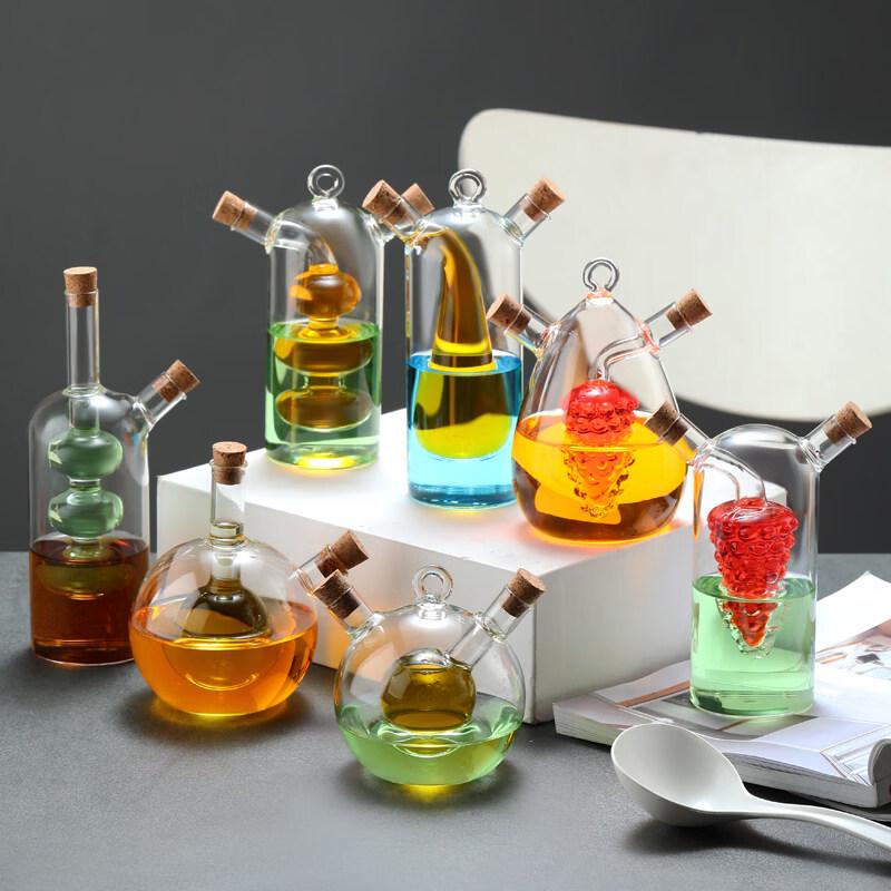 Andytai Two-in-One Glass Condiment Dispenser