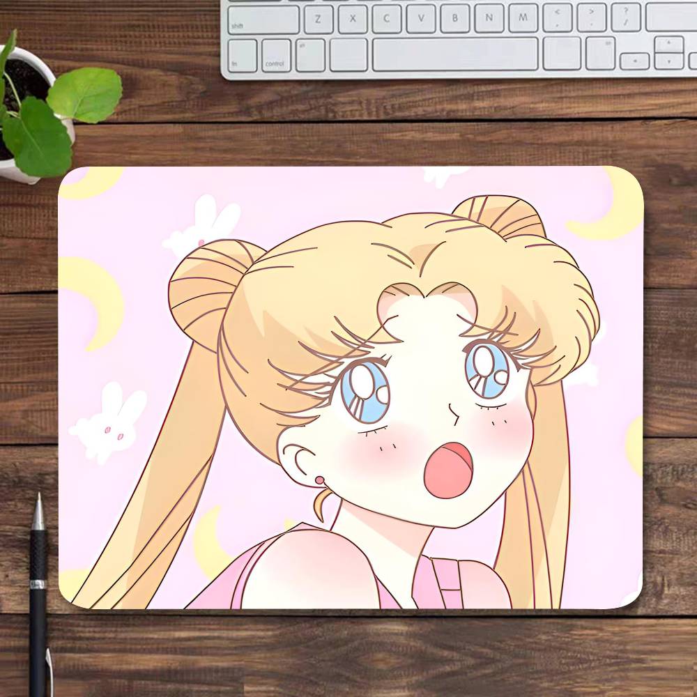 Anime Mousepad Small LockEdge Mouse Pad For Gamers Computer Desk Pad Rectangular S-Sailors Moons Anti-slip Rubber
