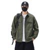 New American Olive Jacket Men'S Retro Lapel Shirt Trendy Big Pockets Loose And Comfortable Coat