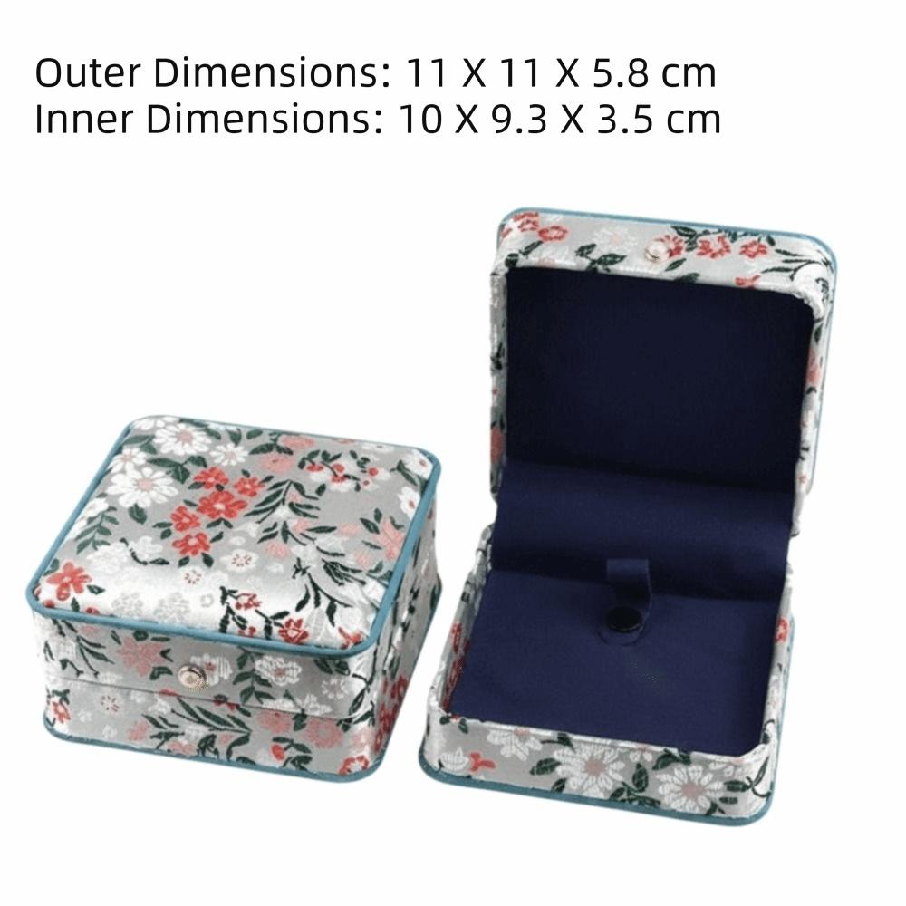 Brocade Fabric Brocade Jewelry Box Exquisite Embroidery Portable Jewelry Holder For Women