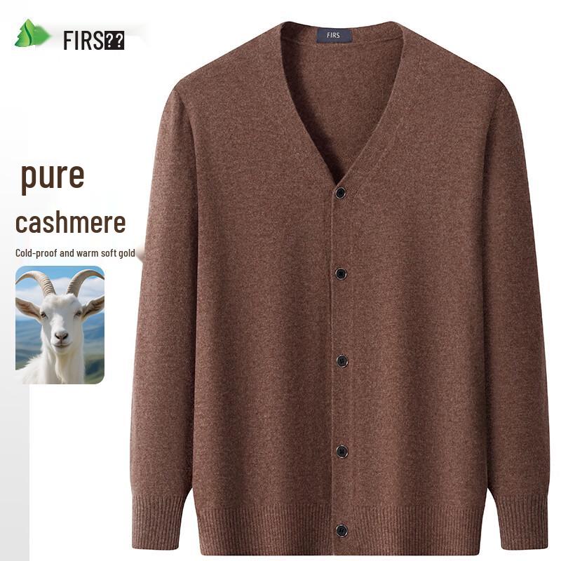 Shanshan Men's Pure Cashmere V-Neck Cardigan