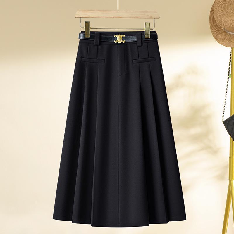 

Petite Women s Wool Blend High Waist Midi Skirt - Autumn/Winter 2024 XL
