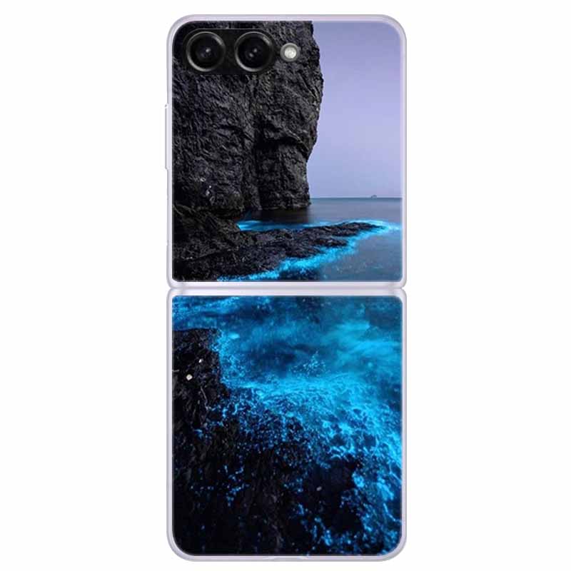 

For Samsung Galaxy Z Flip 7 5G Case Flip7 Phone Cover Wolf Transparent Plastic PC Hard Coque Fundas For Galaxy Z Flip 6 5 7 Case Galaxy Z Flip 5