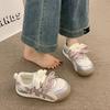 Girls mesh sneakers 2025 summer new breathable little white shoes children soft-soled casual shoes boys board shoes tide