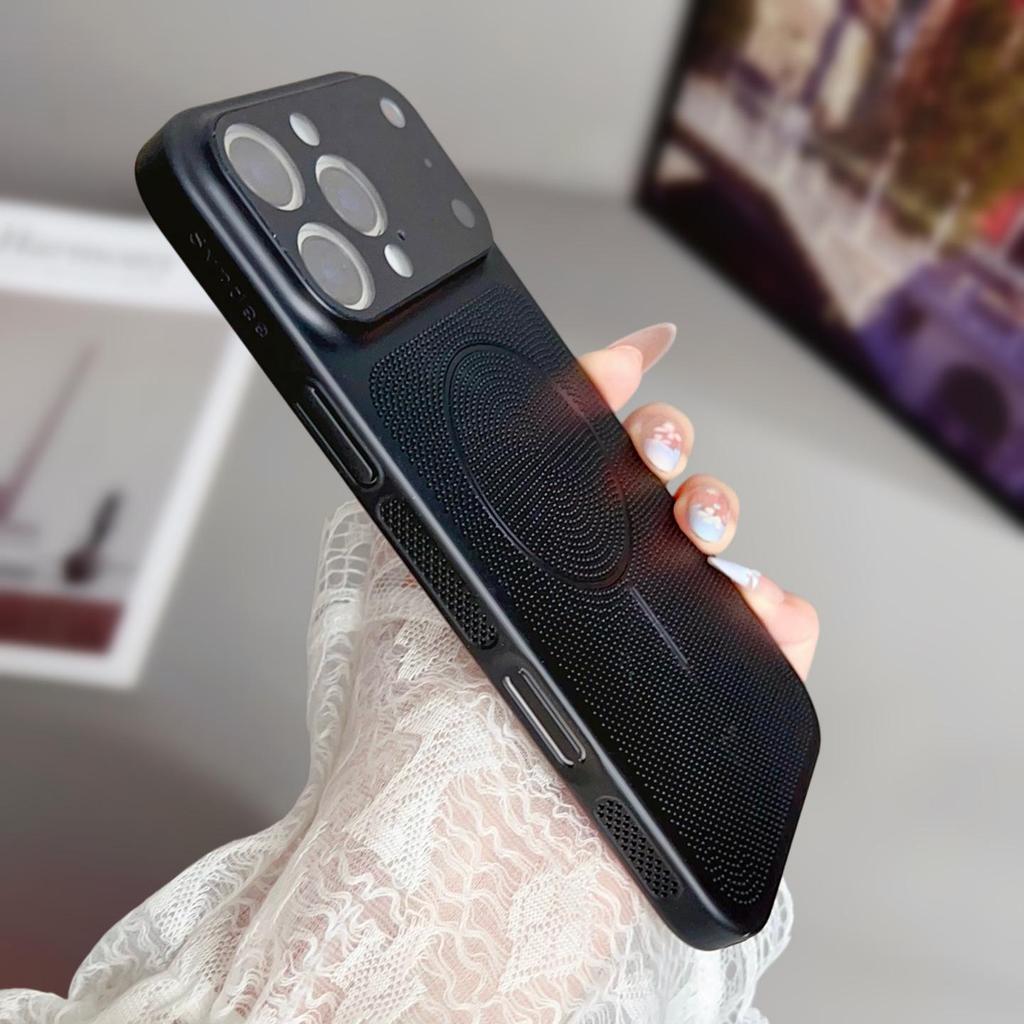 Compatible with iPhone 17 Pro Max Summer Heat Dissipation Magnetic Case and iPhone 16 with Button Lanyard Hole.