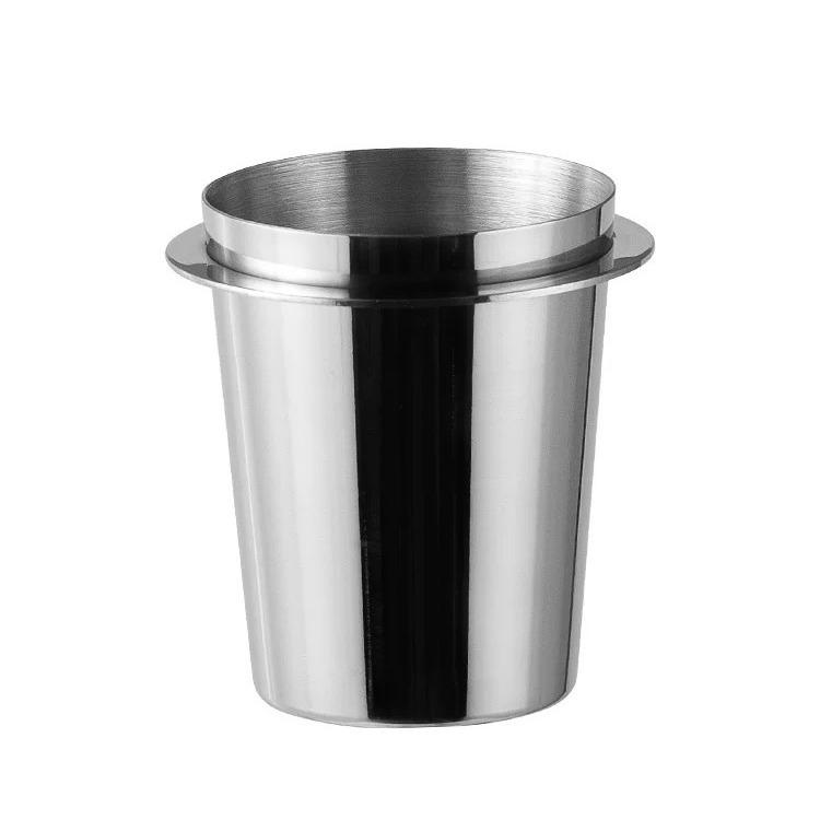 304 Stainless Steel Coffee Powder Cup: Universal 51–58mm Espresso Handle Powder Collector & Smelling Bean Cup