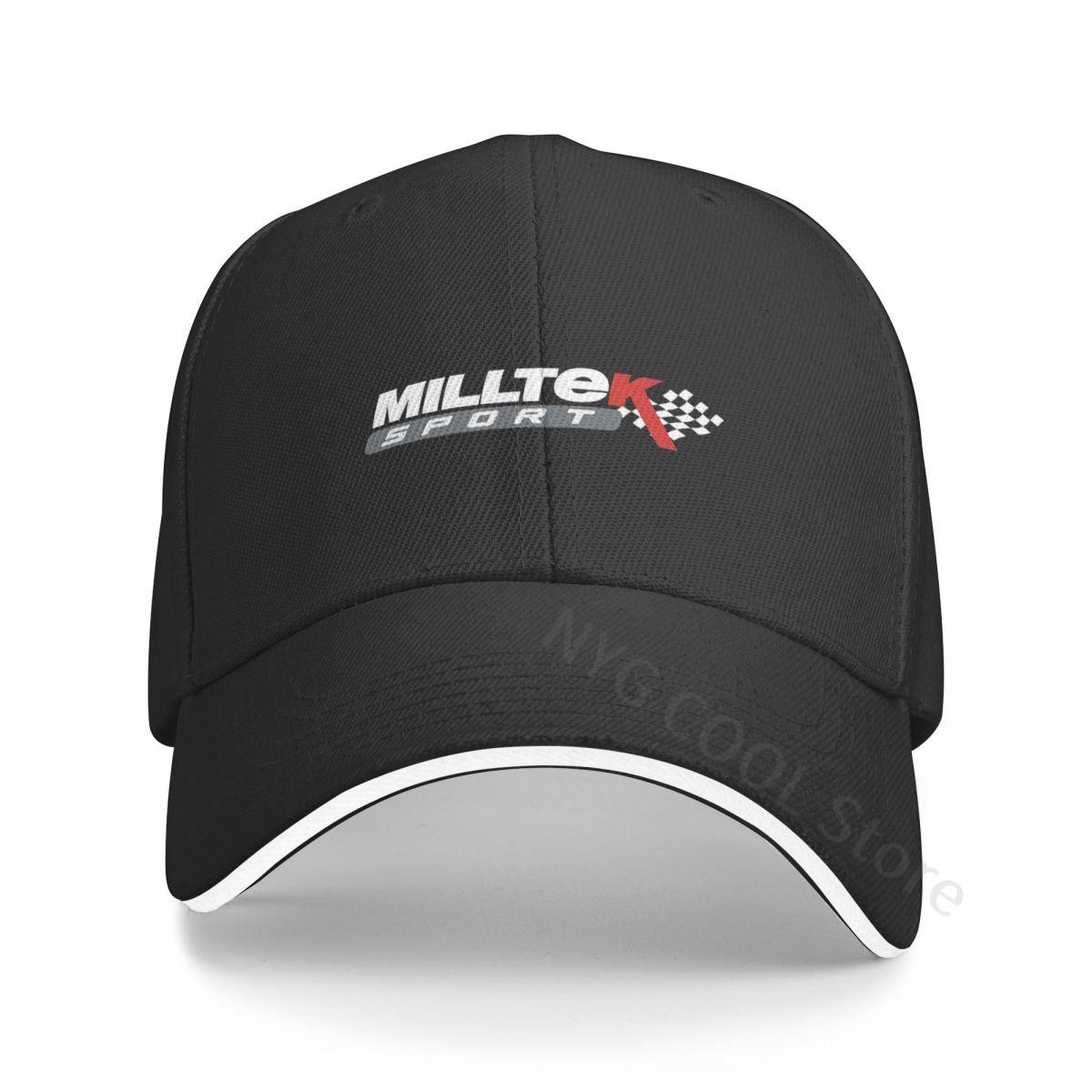 

Milltek Sport Logo Baseball Cap Summer Unisex 2023 Casual Sandwich Baseball Cap Personalized Casual Hat