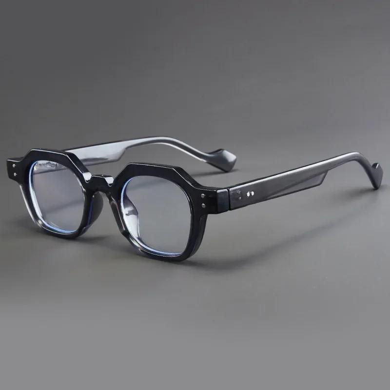 Retro And Fashionable Polygonal Reading Glasses Small Frame Anti-Radiation Clear Lens Far Sight Eyeglasses Diopter 0 To +4.0
