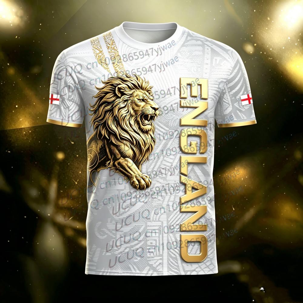 Summer Men's Women's England Game Day Outfit Short Sleeve T-shirt Tops Soccer Fans Soccer Jersey Fans T-shirt Tee