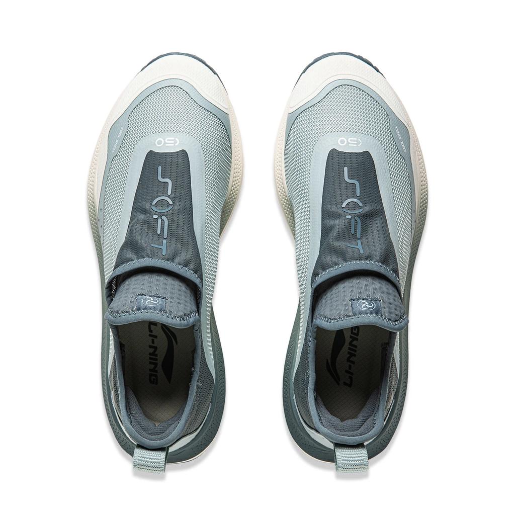 Li-Ning Soft Go Comfortable Versatile Durable Breathable Low-Top Running Shoes Men Sneakers Gray Blue AGLU153-5