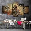 Pintura de Buda Budismo 5 Painéis Impressão Abstrata Imagem Hotoke Decoração de Casa Arte em Tela de Buda Para Quarto Tamanho Grande Sem Moldura
