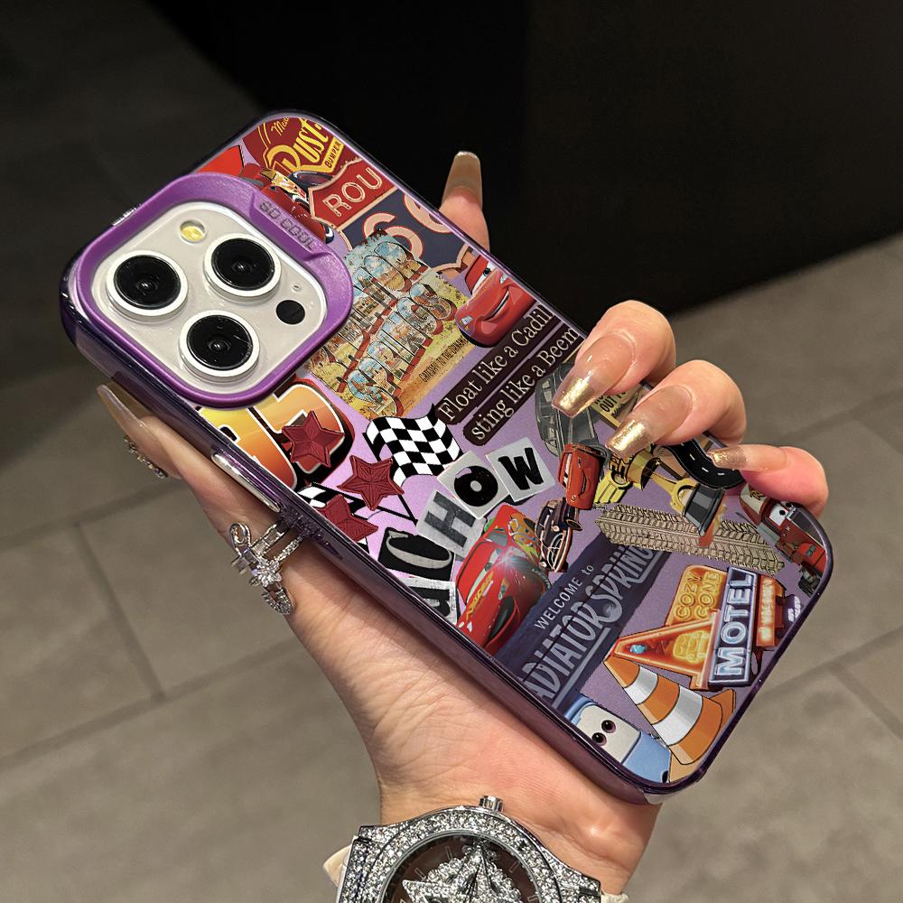 

Cartoon Cars M-McQueens Phone Case for Samsung Galaxy A56 A55 A54 A53 A52 A26 A17 A16 A12 A07 A06 4G 5G Silver Hard Cover Galaxy A32 4G