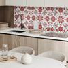 Self-adhesive patterned vinyl decor for the bedroom 100x50 cm floral pattern with leaves