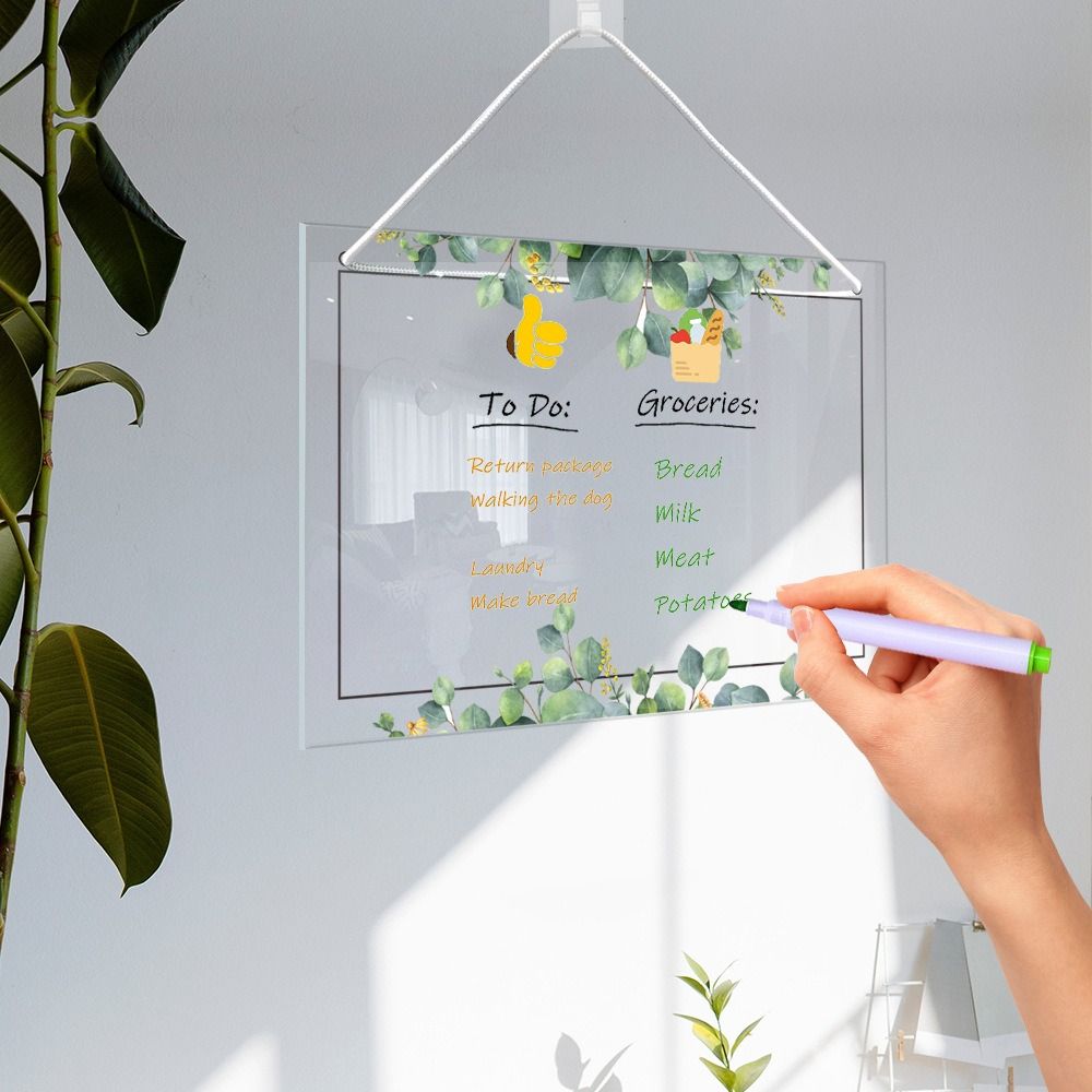 With 6 Pens Monthly Calendar Memo Frameless Fridge Calendar Planning Note Board  Restaurant