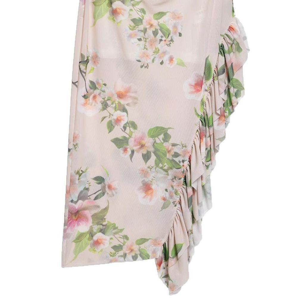 2025 Summer Backless Slim Fit Printed Long Dress for Women