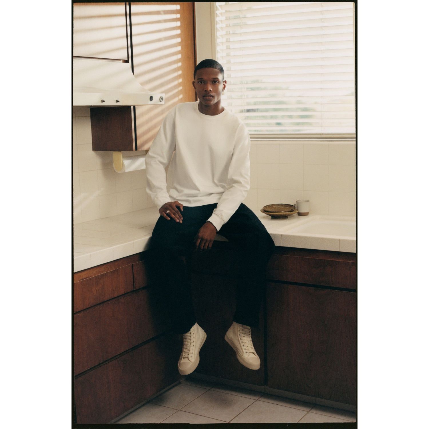 

LACE-UP HIGH-TOP TRAINERS