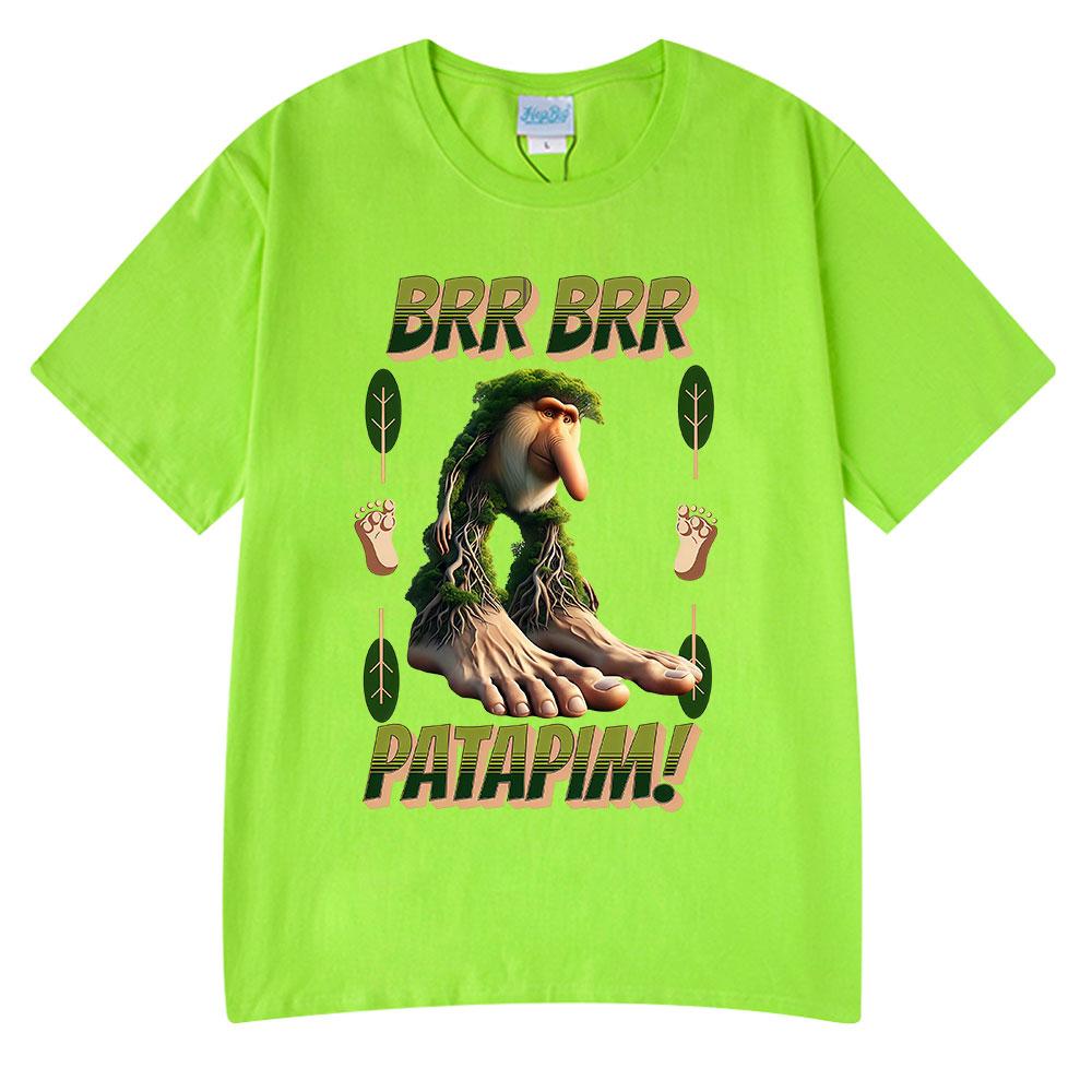 

Brr Brr Patapim T Shirt Funny Italian Brainrot Meme Graphic T-shirt Men Women Clothes Summer 100% Cotton Cozy Soft T-shirts Tops 2XL