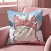 Cats & Soup Cushion Cover Multi-Scene Pillow Cover for Home & Car - Reversible, Soft & Durable for Daily Use