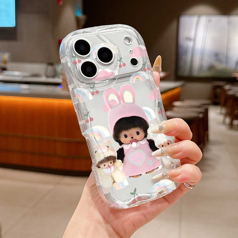 Ins Cute M-Monchhichis Phone Case For Samsung Galaxy A17 M16 A56 A36 A26 A16 A06 A15 A54 A34 A24 A14 A04 A13 A73 A53 4G 5G