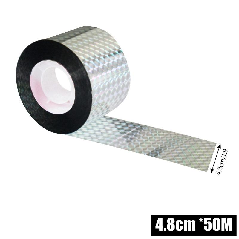 50/80/100M Bird Repellent Reflective Tape Pigeons Drive Away Ribbon Anti Bird Laser Flash Tape Garden Orchard Roof Bird-Proof