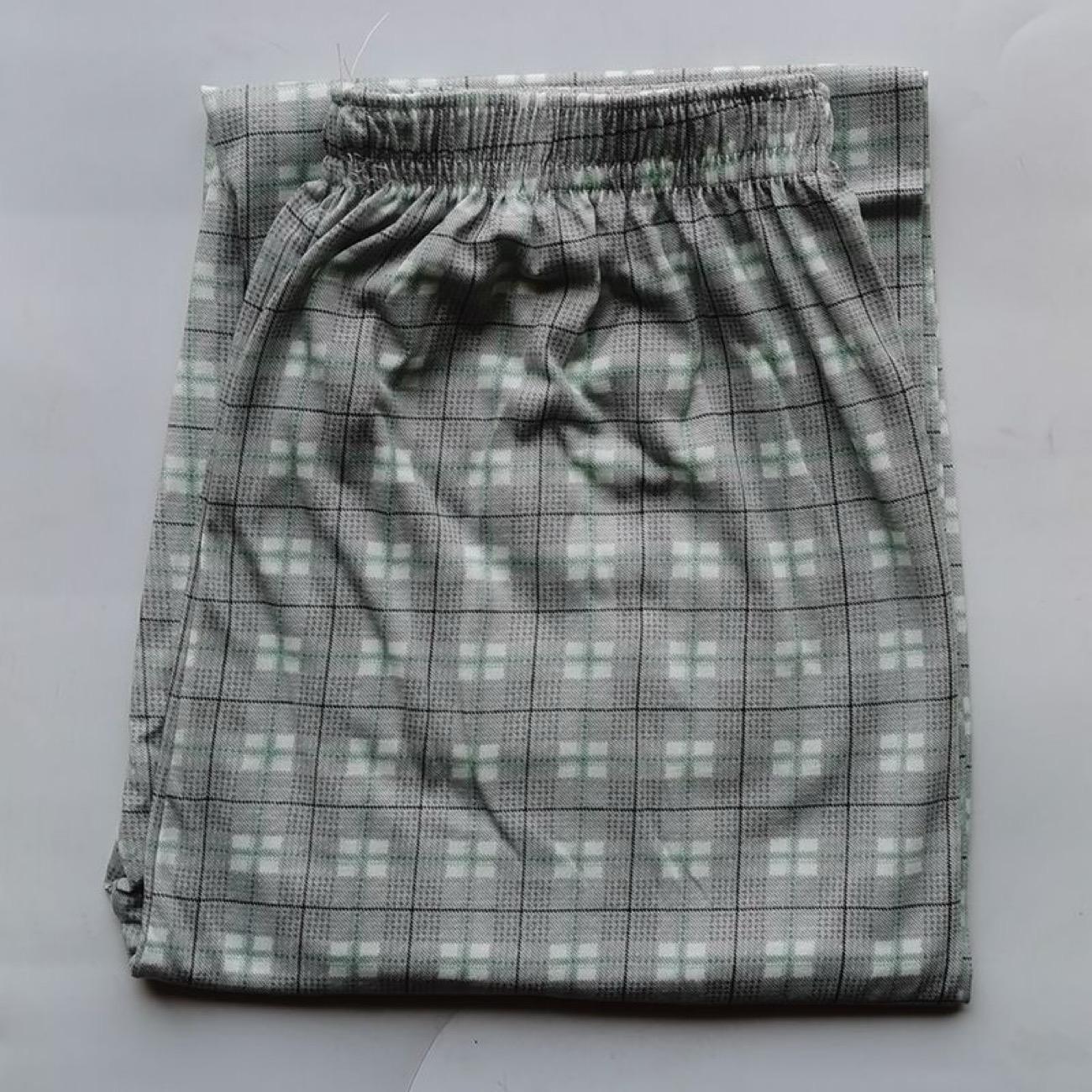 

Чоловіча бавовняна піжама - Вільні картаті штани з еластичною талією, великий розмір, смугастий дизайн для комфорту One Size