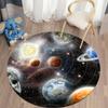 Round Galaxy Space Rug Kids Room Play Area Rug Soft Kids Bedroom Game Mat Cozy Home Rug