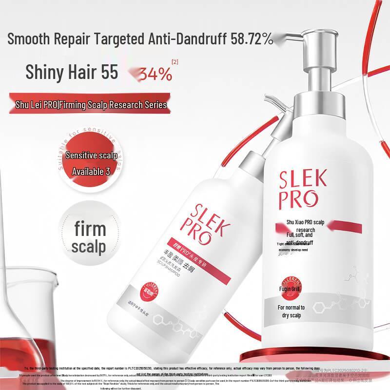 SLEK PRO Укрепляющий шампунь против перхоти для кожи головы