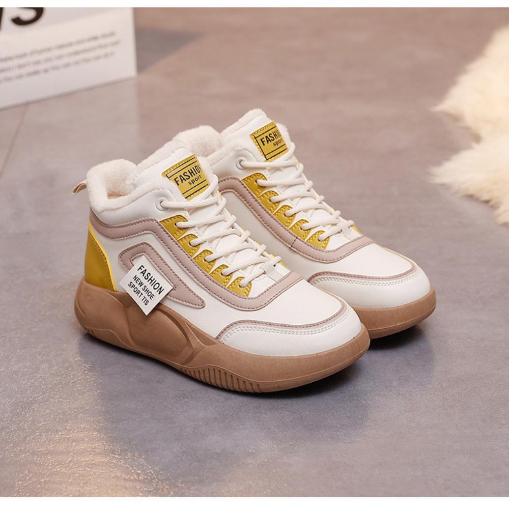 Women's Snow Boots, Artificial Short Plush Plastic Low Heel, Autumn and Winter New Style, Thick Soled Versatile Cotton Shoes