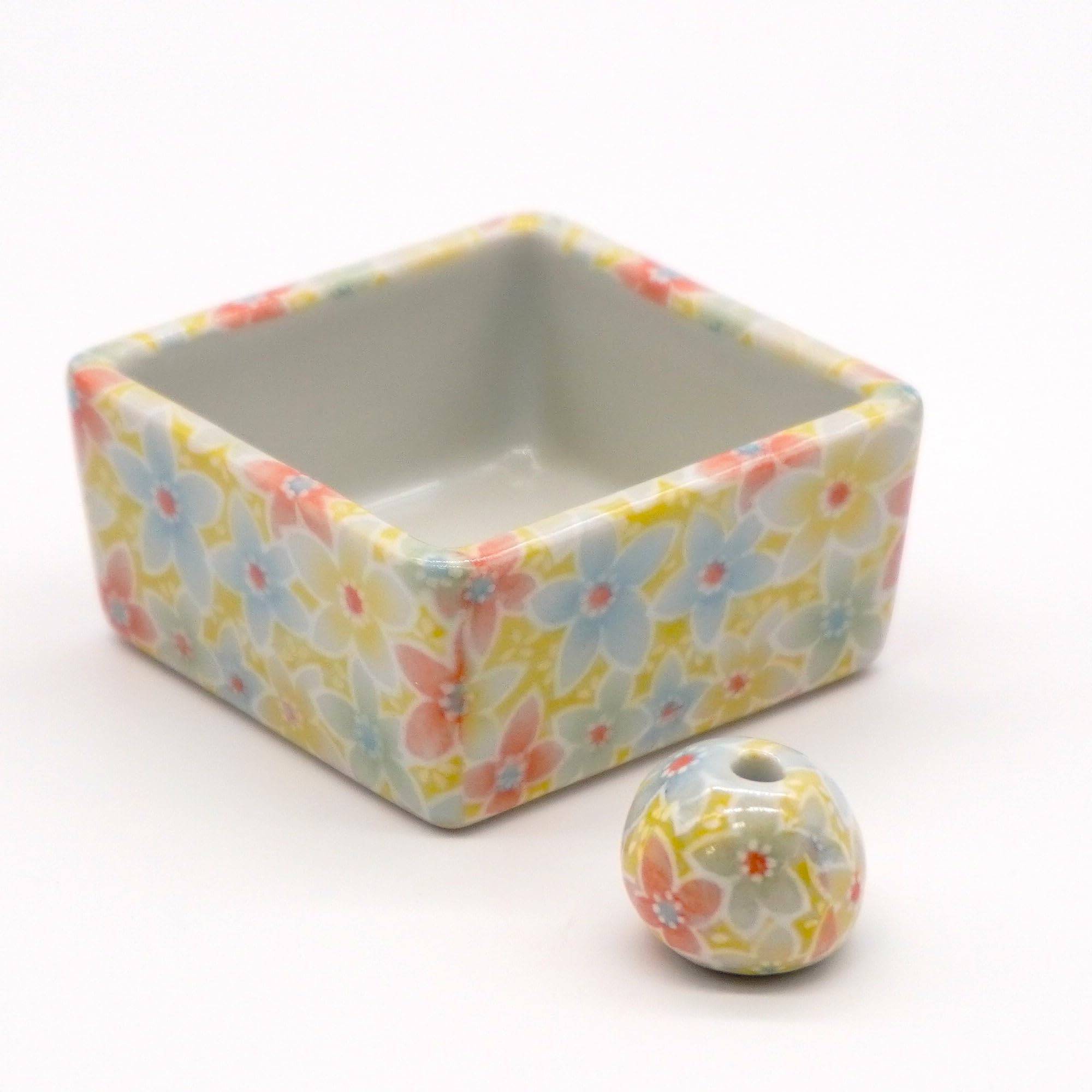 

Квадратная благовонная палочка, забывающая столицу, керамическая горелка Мино, держатель, узор, изделие, продукт,