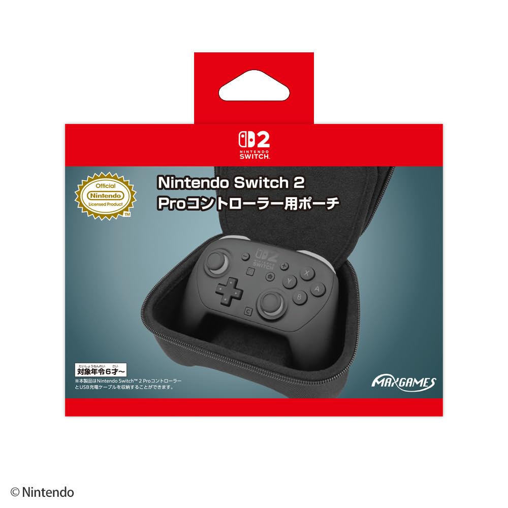

Licensed Nintendo Switch 2 Pro Controller Black [Nintendo Product] Pouch, чёрный