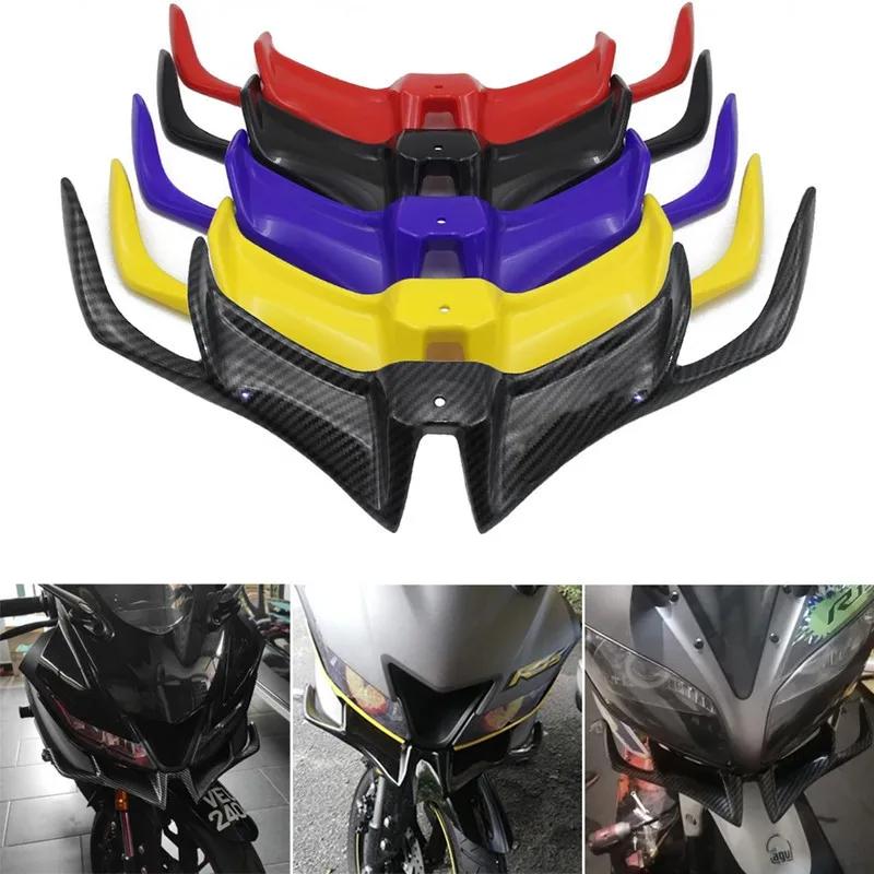 Motorcycle Front Fairing Winglet Wing Cover Trim For YAMAHA YZF R15 V3 2017 2018 2019 2020 2025 Shark Fin Beak Moto Accessories