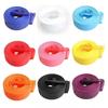 Plain Candy Colors Silicone Rubber Leather Wavy Shape Belt Plastic Buckle Cute Without Metal Belts for Men and Women Waistband