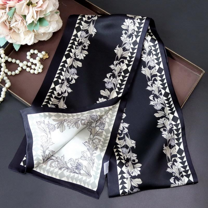Silk women's Hangzhou silk scarves, long scarves, vintage mulberry silk ribbons, high-end gift professional neck scarves