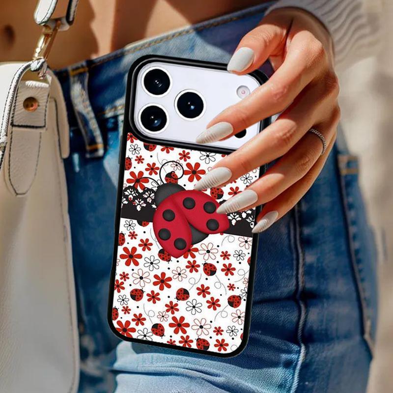 11 Colorful Ladybugs Phone Case For iPhone 17 Air 14 15 13 12 Max Cover For Apple 14 15 16 16e 11 Pro Max Plus Coque