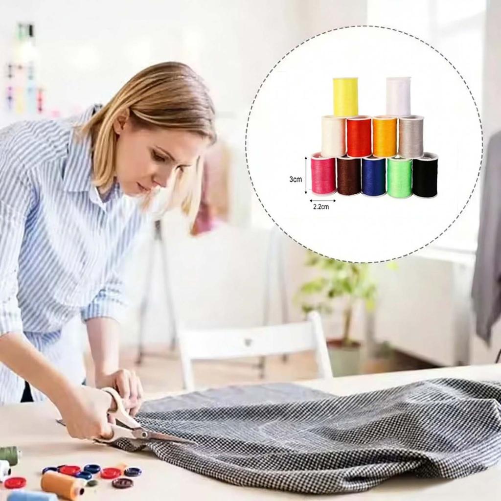 11 assortierte Farben Nähgarn Garn für Hand- und Maschinenstickerei,