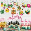 30pcs Luau Party Decorations Hawaiian Decorations Tiki Decorations Tropical Party Decorations Luau Hanging Swirls Aloha Party Decorations, Flower