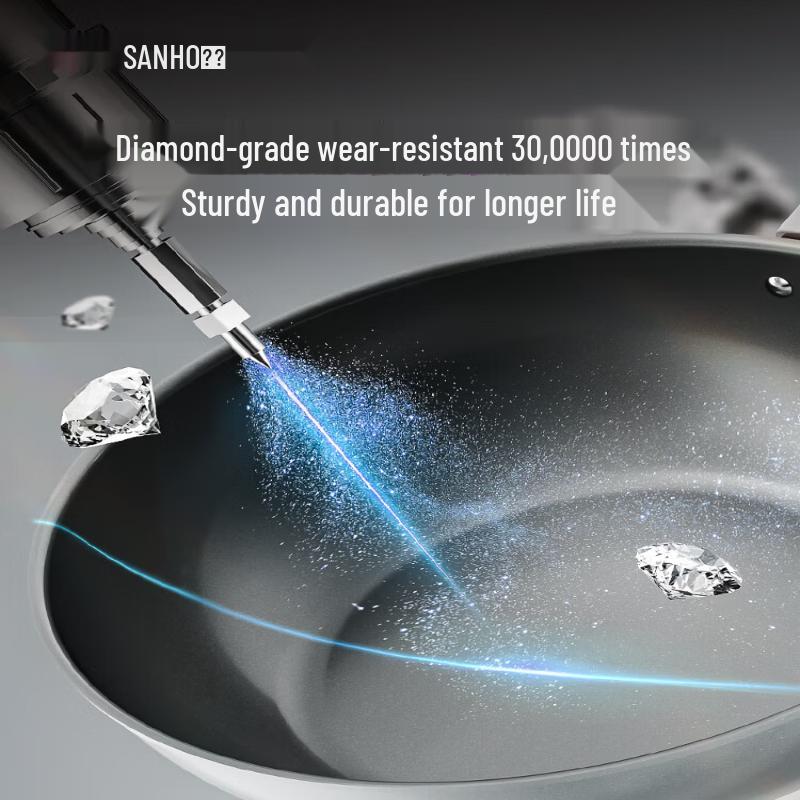 Sanhe Diamond Titanium Ceramic Non-stick Wok