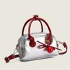Midsummer Overture Silver Boston Bag for Women 2025 New High-Value Handheld Pillow Bag for Girls Single Shoulder Crossbody Bag