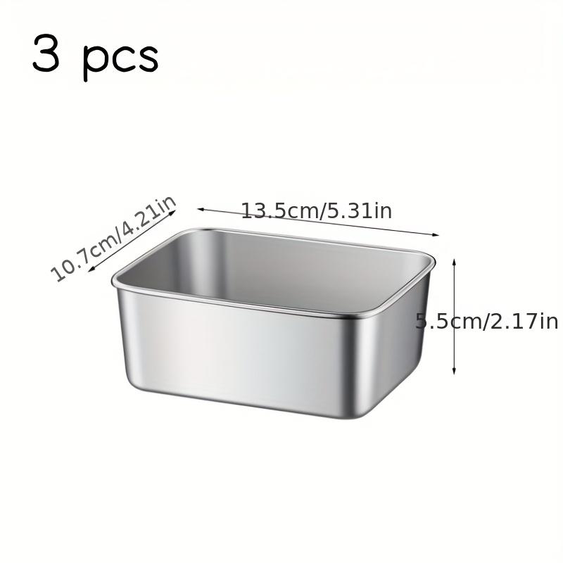 3-piece Multifunctional Rectangular Baking Mold Set | Cake Air Fryer Mold Set, Suitable for Milk Wine, Chocolate Cake, Toast 3 pieces