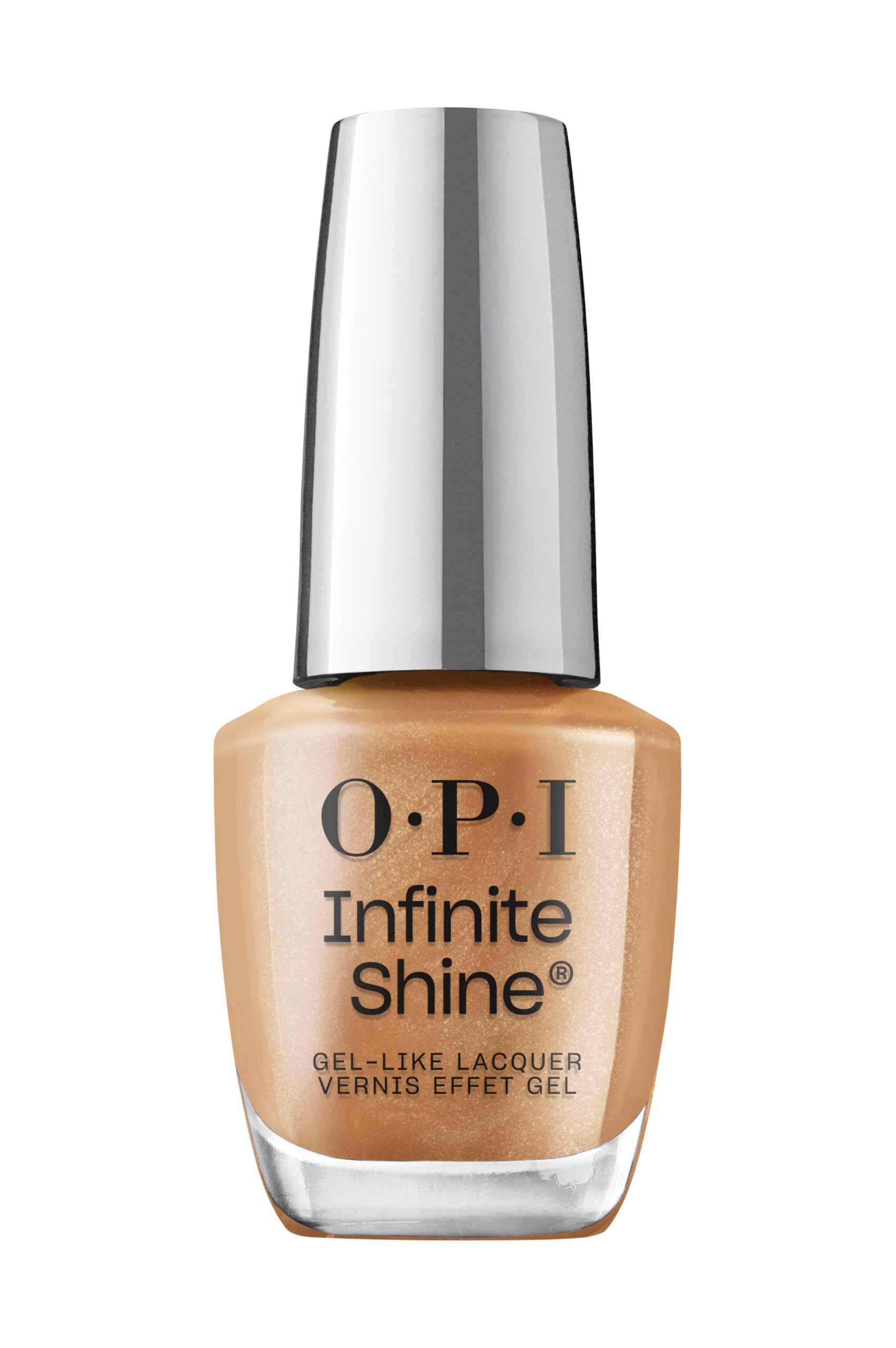 OPI Infinite Shine Quick-Drying Nail Polish, Long-Lasting Gel-Like Shine, Gold Metallic, 15ml (ISL157)