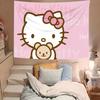 Hello Kitty Tapestry Cartoon Design High Quality Multi Size Flat Print for Home Wall Decor Gift