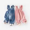 2025 Autumn Baby Denim Romper: Fashionable Korean-Style Rabbit Overalls