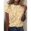 New Women's Kawaii Animal Pattern Printed T-shirt Casual Short-sleeved Round Neck T-shirt Cat Goat Anime Tops Clothing