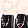 Punk Style Metal Waist Chain With Colorful Acrylic Butterfly For Youth And Teens